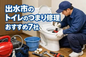 出水市のトイレのつまり修理